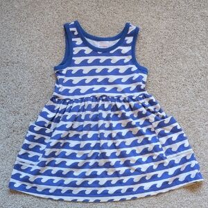 Hanna Andersson Blue and White Wave Dress